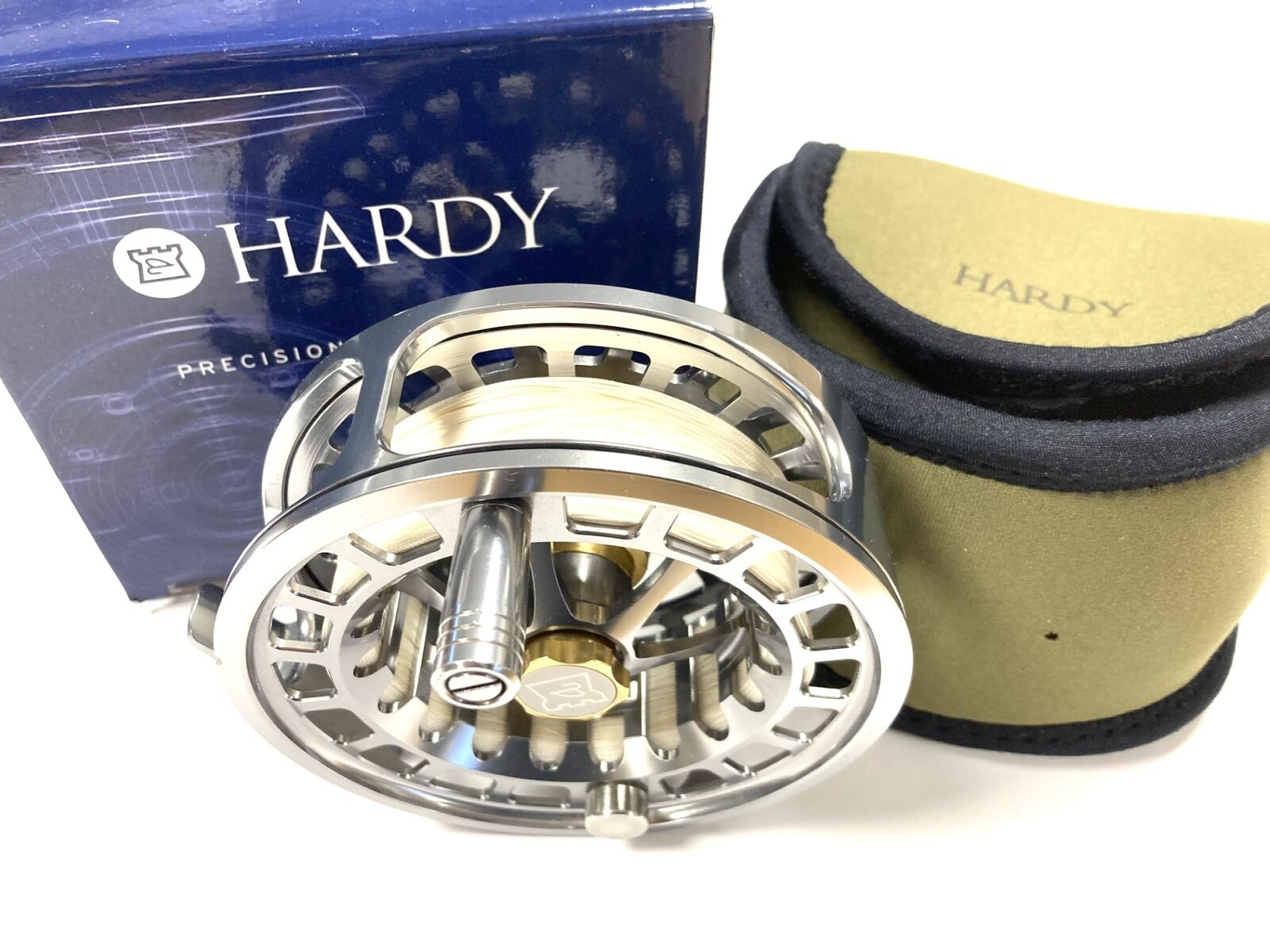 Hardy Ultralite 8000 DD large arbor salmon fly reel with pouch and box