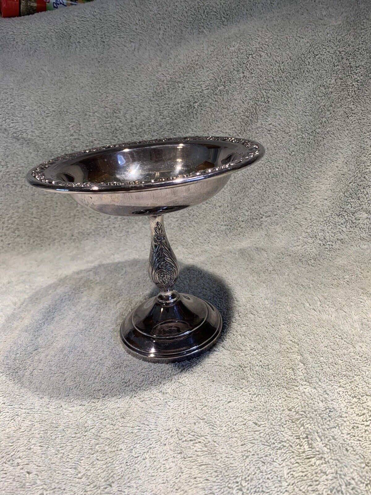 Silver Plate Pedestal Candy Fish