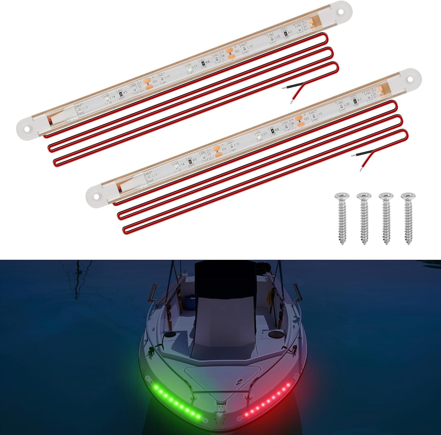 Navigation Lights For Boats Led Boat Red And Green Bow Lights Boat Night Fish...