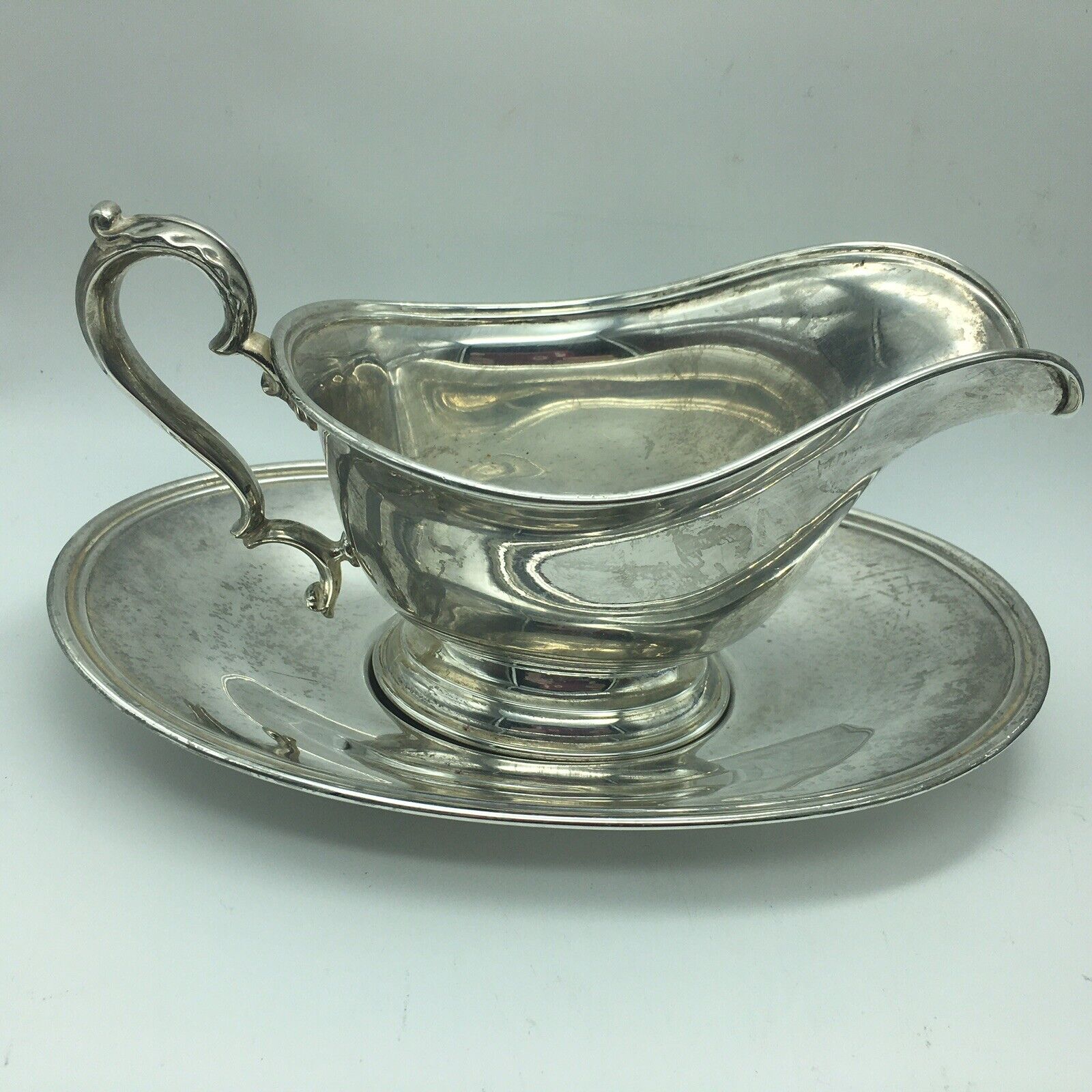 International Sterling Silver Lord Saybrook Gravy Boat with Underplate