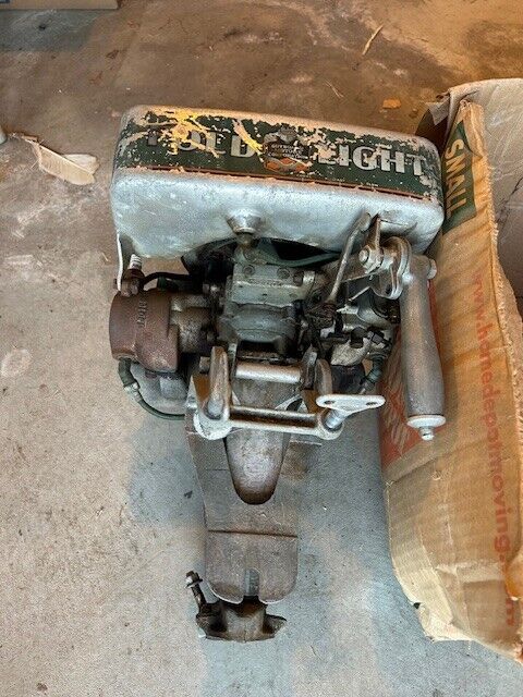 Antique 1930 Evinrude boat motor, 2 cylinder, 2 HP, Model is Fold Light