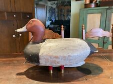 A VERY GOOD AND LARGE CARVED HOLLOW BODY MALLARD DECOY EARLY 20TH CENTURY picture