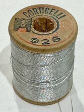VINTAGE Silk Thread CORTICELLI CAT LOGO Silver Blue Fly Fishing Tying Sewing 926 picture