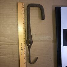 CAST IRON Metal Hook & Link Antique Primitive Old Tool Drop Forge 1# 8oz LOOK  picture