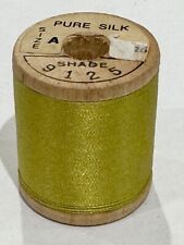 VTG Silk Thread BELDING CORTICELLI Chartreuse Green Fly Fishing Tying Sew 9125 picture