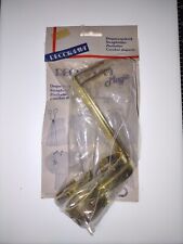 Vintage PAIR Sweden Brass Drapery Curtain Holdback Towel Metal Hook Home Decor  picture