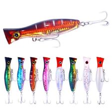 8PCS Popper Lure Fishing Topwater Bass Bait Floating Lot Fresh & Saltwater picture