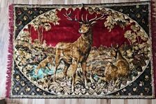 Deer Forest Stream Scene Rug Or Wall Hanging Tapestry 66