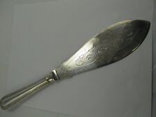ANTIQUE SILVERPLATE FISH DESSERT SLICER KNIFE FINELY TOOLED V GOOD COND NO MONO picture