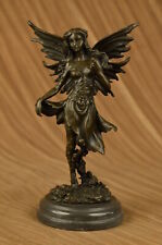 Art Nouveau Style Bronze Fairy Woman Statue On Marble Bass , bronze Sculpture NR picture