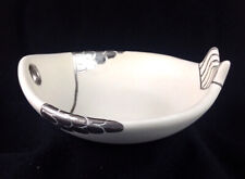 Emilia Castillo Fish Bowl with Sterling Silver with Chopstick Holder - Ca. 1995 picture