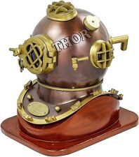 Full Size Divers Diving Helmet Antique Copper Vintage Style & Brass With Bass picture