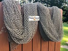 Authentic Fish Netting, 15 Ft X 15 Ft Heavy Knotted, Vintage Fishing Net picture