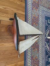 3 Sail Model Boat: with boom, jib, and complete rope system. *GREAT CONDITION* picture