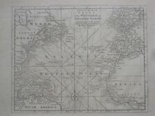 Original 1788 Bowen Map ATLANTIC OCEAN Fishing Banks Florida Bermuda Azores Cuba picture