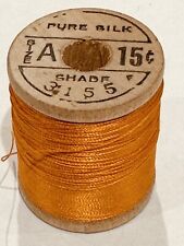 VTG Silk Thread BELDING CORTICELLI Bright Orange Fly Fishing Tying Sewing 3155 B picture