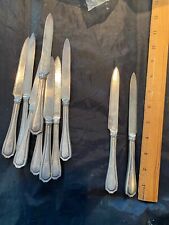 10 REED & BARTON HEPPLEWHITE ENGRAVED   STERLING SILVER SET OF 10   FISH KNIVES picture