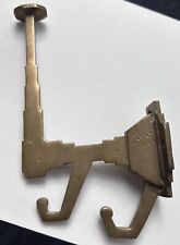 Antique Bronze Arts & Crafts Mission Style Triple Hook Coat & Hat Hook 7.5” Tall picture