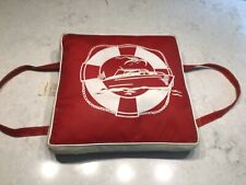 VINTAGE 50s 60s BOAT SEAT CUSHION FLOTATION DEVICE CHRIS CRAFT BOAT GRAPHIC picture