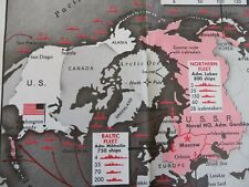 Russian Naval Power Soviet Fleets World Map 1968 Cold War information map picture