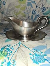 Newport Silver Plate Gravy Boat With Fitted Plate picture