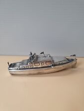 Antique Jennings Brothers Maritime Metal  Silver Plate Model Yacht Boat  picture