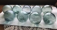 (9) Authentic Japanese Glass Fishing Float Buoy Balls 3.5