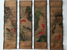 Chinese Old Calligraphy painting Scroll “Shen Zhou fish” painting 6801 picture