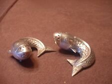 Scarce Superb Jacob Tostrup Norway Sterling Fish Salt & Pepper Shakers picture