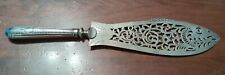 Fish Slice Knife Antique Victorian Silverplate Engraved Fish Form picture