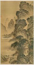 Chinese painting scroll Sansui Landscape Life interest amid mountains & streams picture