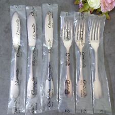 Christofle Cluny Fish Knife Fork Unopened 6pcs Silverplate Flatware Brand New picture