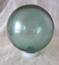 Vintage Japanese Hand Blown Sea Glass Fishing Net Float Ball Globe Buoy picture