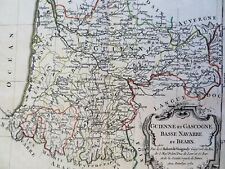 Gascony Lower Navarre Bearne Bordeaux France 1762 Vaugondy decorative map picture