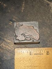 (Print Block) “ Fish/Bass “ Early Copper on Wood Print Block picture