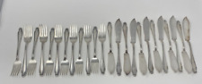 Art Nouveau Fish Cutlery 24 piece for 12 People CB Schroder, Dusseldorf Germany picture