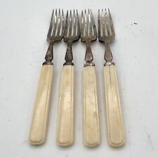 Set Of 4 Mappin and Webb Fish Forks Bone Handle M&W picture