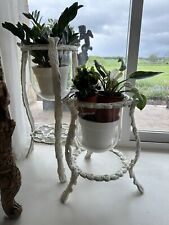 Pair Of Antique Plant Stands Or Fish Bowls Details Of Roses picture