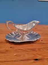 Silver-Plated Gravy Boat With Tray picture