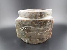 Chinese old  jade,Hongshan culture,collection,fish cong,statue G(696) picture