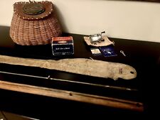 Antique Fishing Rod, Reel & Creel picture