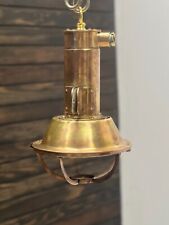 Marine Brass Reclaimed Vintage Japan Monster Ceiling Pendant Light With Hook picture