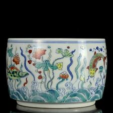 5“ China exquisite porcelain Mingchenghua color Fish algae pattern cricket pot picture