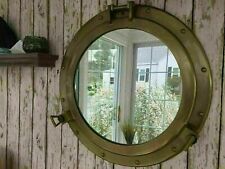 Brass Antique 24 inch Canal Boat Porthole-Window Ship Round Glass Wall Decor picture