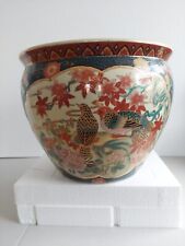 Vgt  Oriental Planter XL Traditional Asian ,Print Hand ,Chinese  Fish Bowl... picture