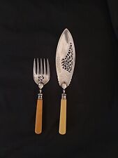 ANTIQUE VICTORIAN SILVERPLATE FISH SERVERS 2-Piece HF & Co. 8.5