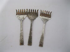 Silver-plated Sheffield England Fish Forks Lot of 3 Vintage picture