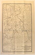 TROUT, YELLOWSTONE NATIONAL PARK, W. MONTANA, N.W. WYOMING Antique map 1891 picture