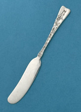 Trout TIFFANY LAP OVER EDGE Acid Etched Sterling Individual Butter Knife picture