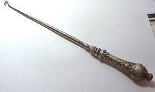 ANTIQUE HALLMARKED STERLING SILVER HANDLED LONG BUTTON HOOK B'HAM 1899 ST #17954 picture